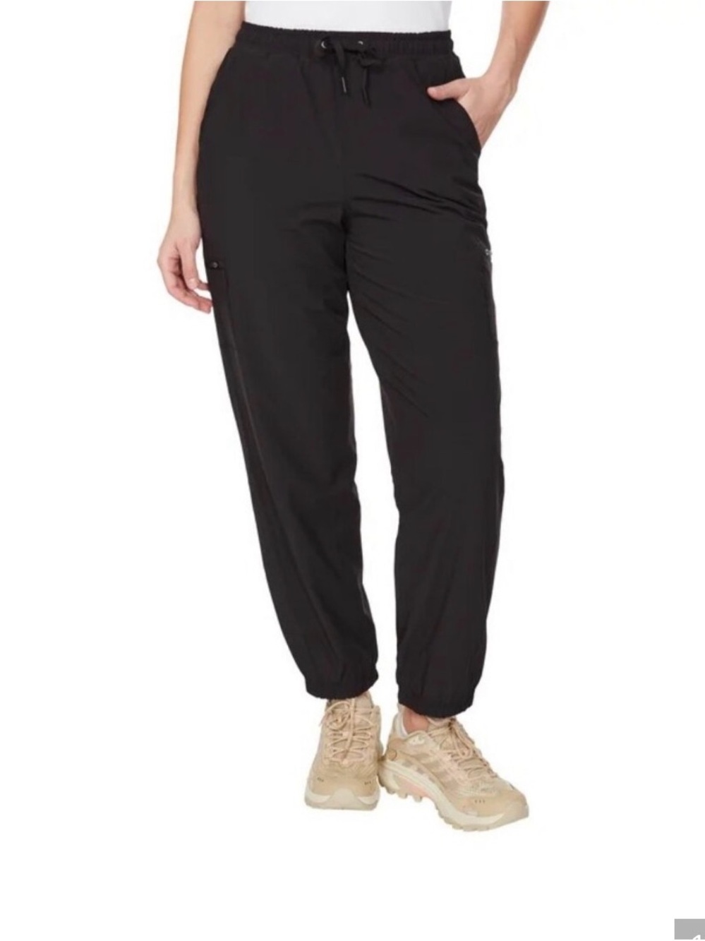 Merrell Black Fleeced Lined Elastic-Waist Jogger Pants